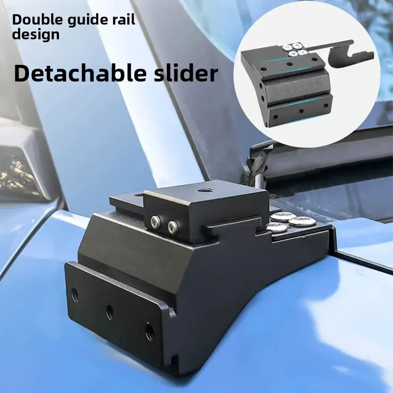 For Formula Leopard 5 Denza B5 Car A Pillar Spotlight Bracket Front Engine Hood Quick Release Dual Guide Rail Expansion Stand — view 3