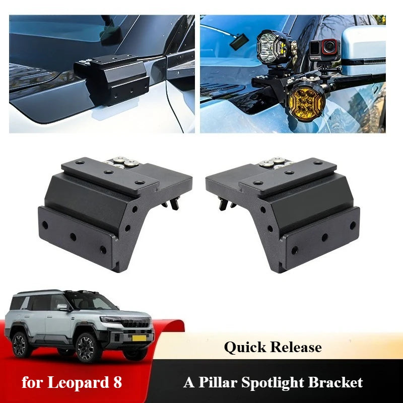For Formula Leopard 8 Denza B8 Car A Pillar Spotlight Bracket Front Engine Hood Quick Release Dual Guide Rail Expansion Stand — view 1