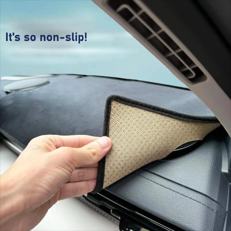 For Geely Galaxy E5 EX5 Car Dashboard Cover Lightproof Protective Pad Leather/Flannel Center Console Sun Shade Non-slip Mats — view 5