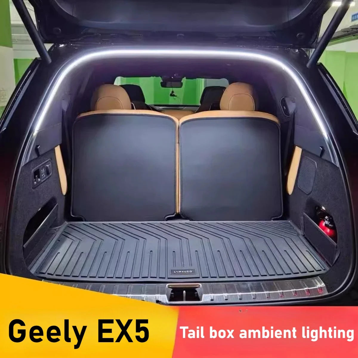 For Geely Galaxy E5 EX5 LED Car Trunk Light Brightening Lighting Atmosphere Light Automatic Sensing Interior LED Light Accessory — view 1