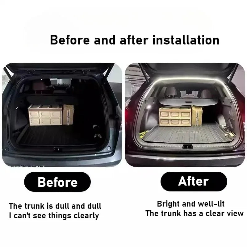For Geely Galaxy E5 EX5 LED Car Trunk Light Brightening Lighting Atmosphere Light Automatic Sensing Interior LED Light Accessory — view 2