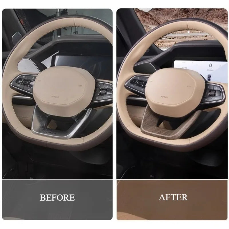 For Geely Monjaro Xingyue L 2021-2025 Car Steering Wheel Panel Decorative Sticker ABS Decoration Trim Frame Interior Accessories — view 4