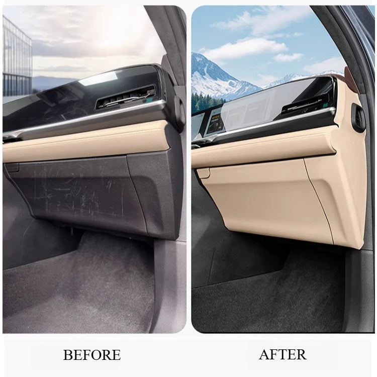 For Geely Monjaro Xingyue L KX11 2021-2025 Car Glove Box Anti Kick Pad Cover Stickers PU Leather Side Protector Trim Accessories — view 3