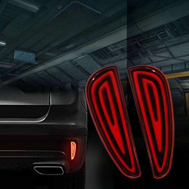 for Geely PROTON X50 Atlas‌ 2018 2Pc Car Rear Bumper Light Reflector DRL Dynamic Turn Signal Brake Light Rear Fog Lamp Daulight — view 4