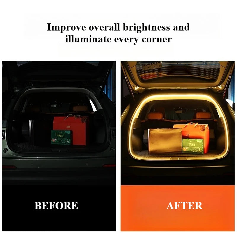 For Geely STARRAY EM-i Car Trunk Ambient Light Automatic Sensing Outdoor Camping Lighting Silicone Led Dynamic Light Strips — view 4