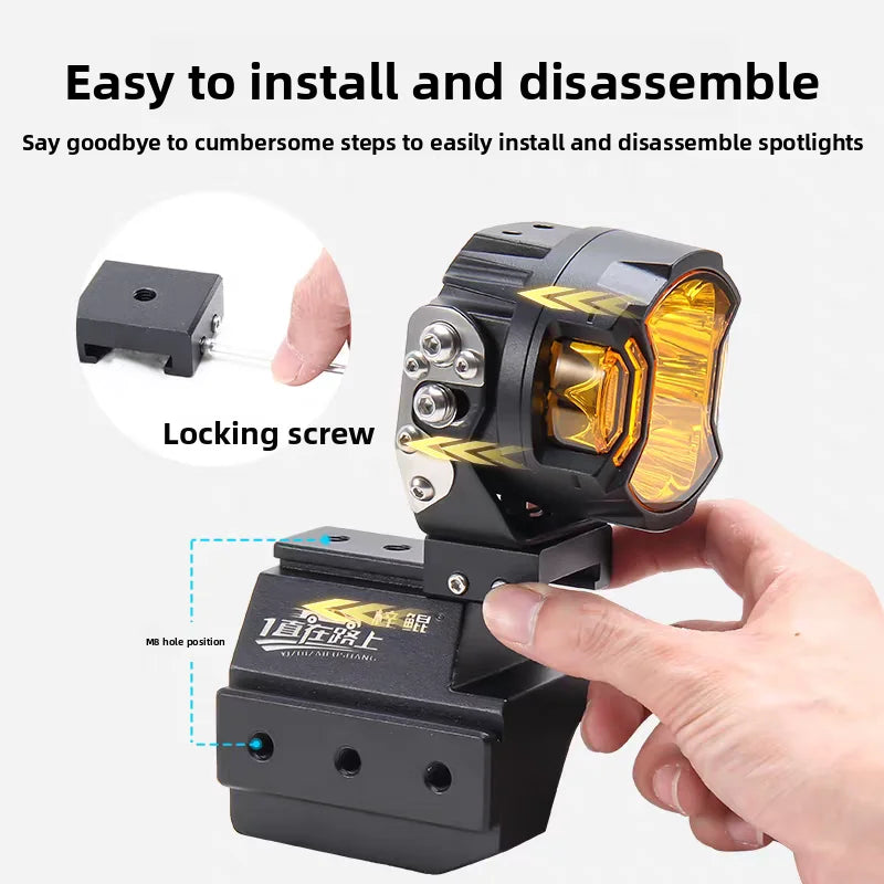 For Great Wall Wingle 5 Steed 5 Car A Pillar Spotlight Bracket Front Engine Hood Quick Release Dual Guide Rail Expansion Stand — view 5