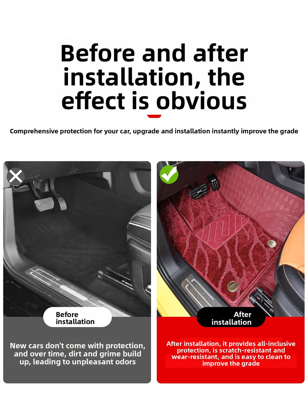 For GWM Tank 300 2026 Car Full-Coverage Floor Mats Wear-Resistant Double Layers Leather+Starry Sky Foot Carpets Accessories — view 2
