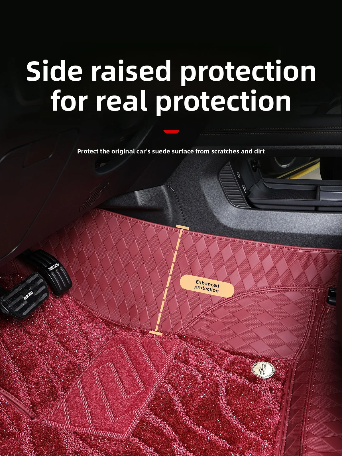 For GWM Tank 300 2026 Car Full-Coverage Floor Mats Wear-Resistant Double Layers Leather+Starry Sky Foot Carpets Accessories — view 3