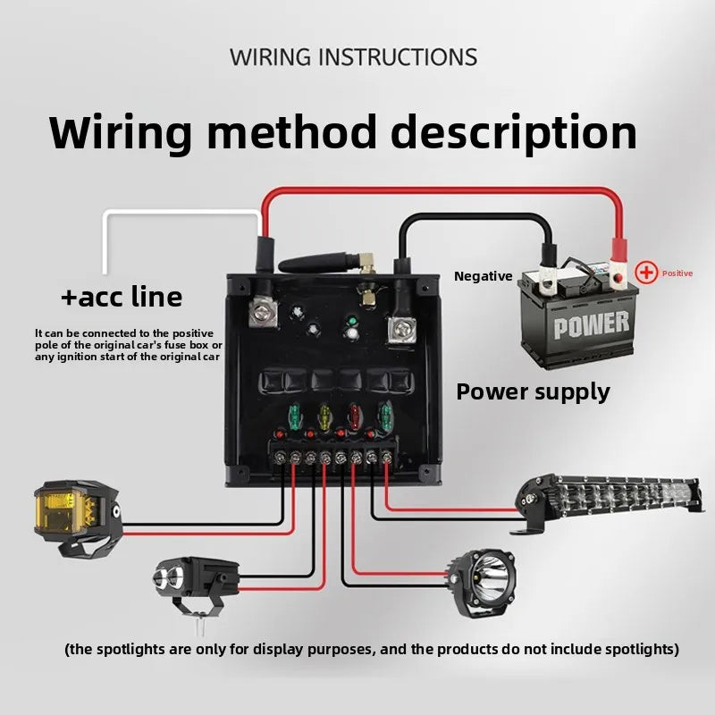 For Haval DARGO Car A-pillar 6-way Handle Switch Car Modified Spotlight Wireless Remote Control Car Led Spotlight Accessories — view 5