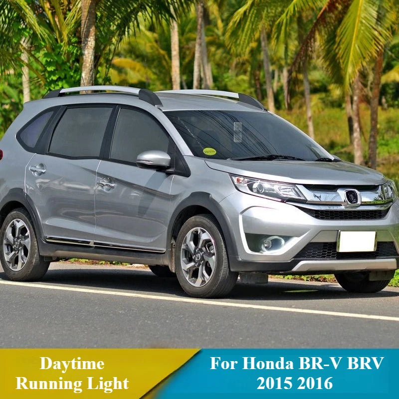 For Honda BR-V BRV 2015 2016 2Pc LED Daytime Running Light DRL Yellow Turn Signal 12V Daylight Front Bumper Fog Lamp Accessories — view 2