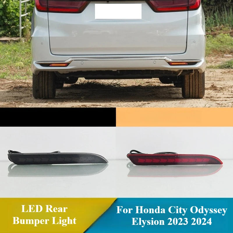 For Honda City Odyssey Elysion 2023 2024 LED Rear Bumper Light Reflector Rear Fog Light DRL Brake Highlights Dynamic Turn Signal — view 1