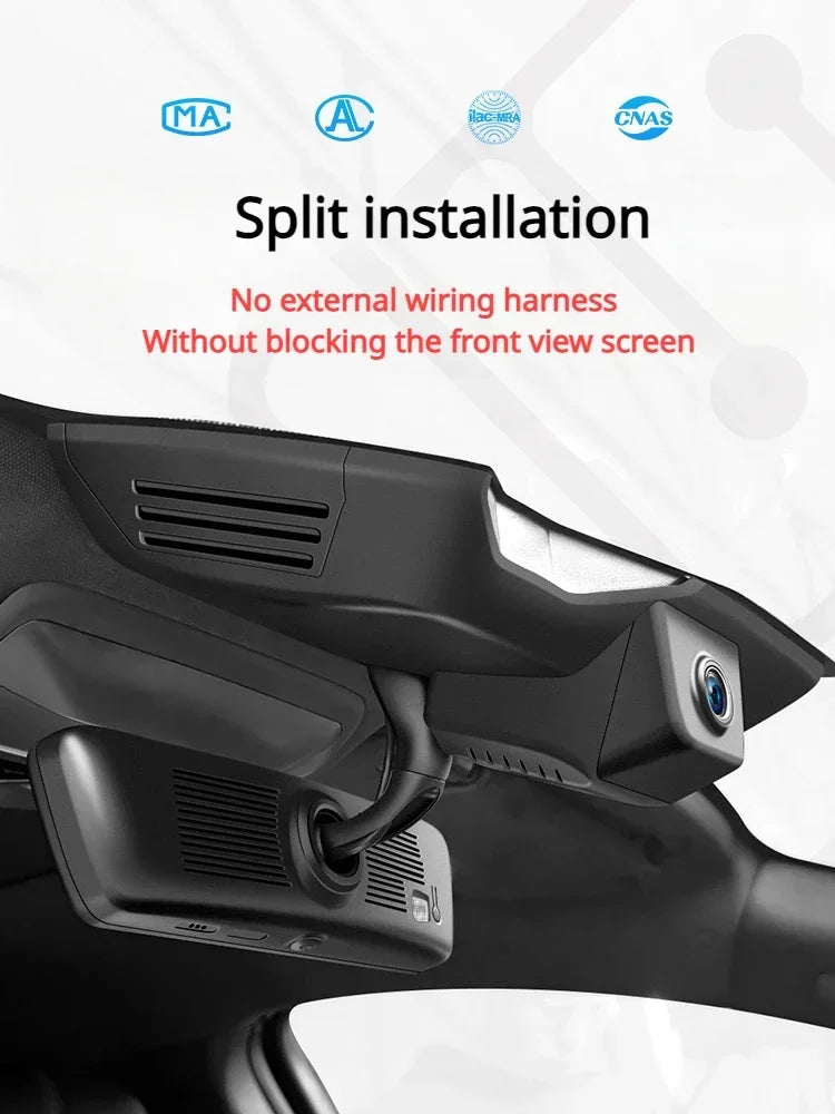 For Honda Civic CRV Accord 8.2" 1080p Streaming Media Dash Recorder Rearview Mirror Camera Front Rear Night Vision Video Recorde — view 3
