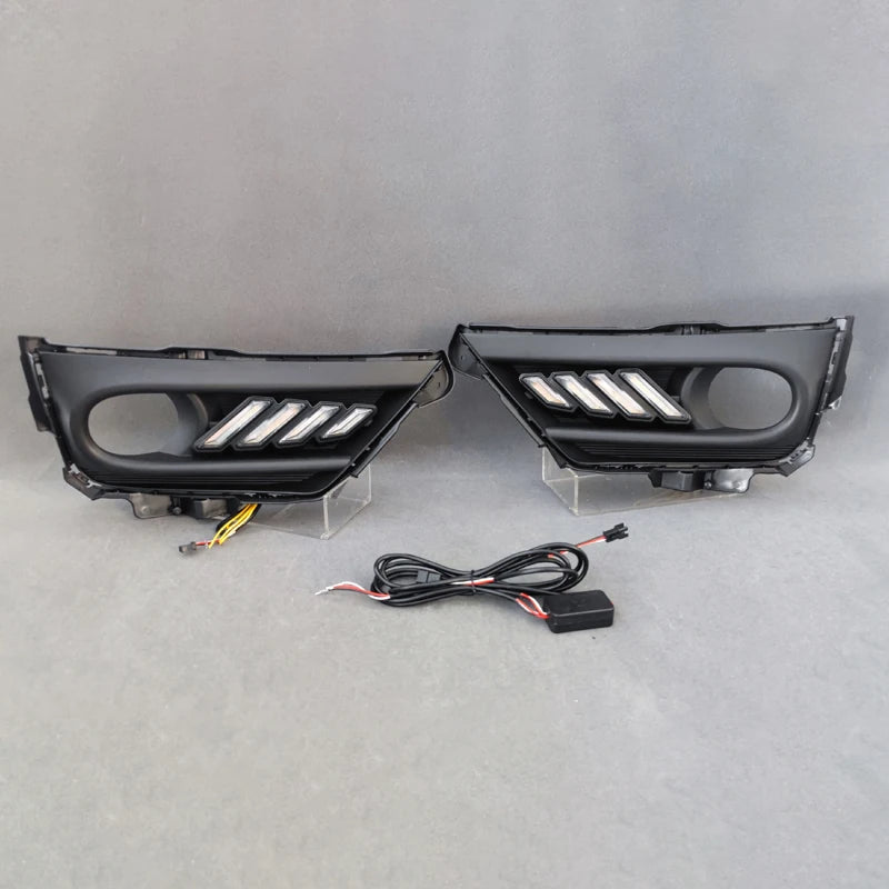 For Honda CRV CR-V 2021 2Pcs Car Led Daytime Running Light DRL Front Fog Lamp Dynamic Turn Signal 12V Daylights Night Blue — view 1
