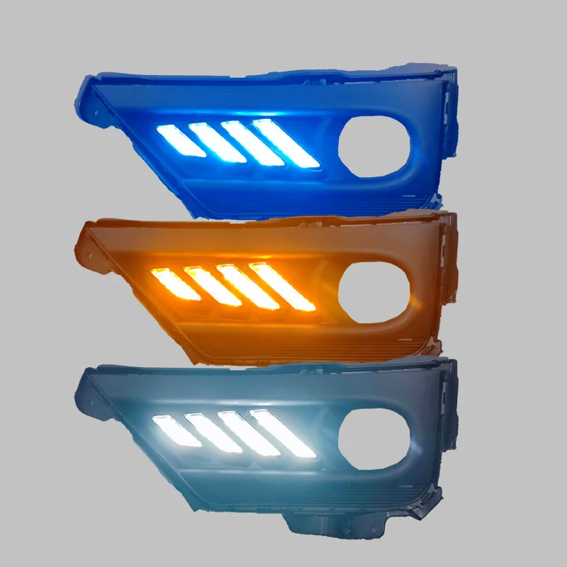 For Honda CRV CR-V 2021 2Pcs Car Led Daytime Running Light DRL Front Fog Lamp Dynamic Turn Signal 12V Daylights Night Blue — view 5