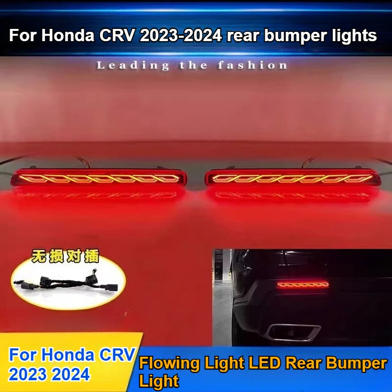 For Honda CRV CR-V 2023 2024 Car LED Rear Bumper Light Reflector Driving Brake Lights Rear Fog Lamp DRL Dynamic Turn Signal — view 3