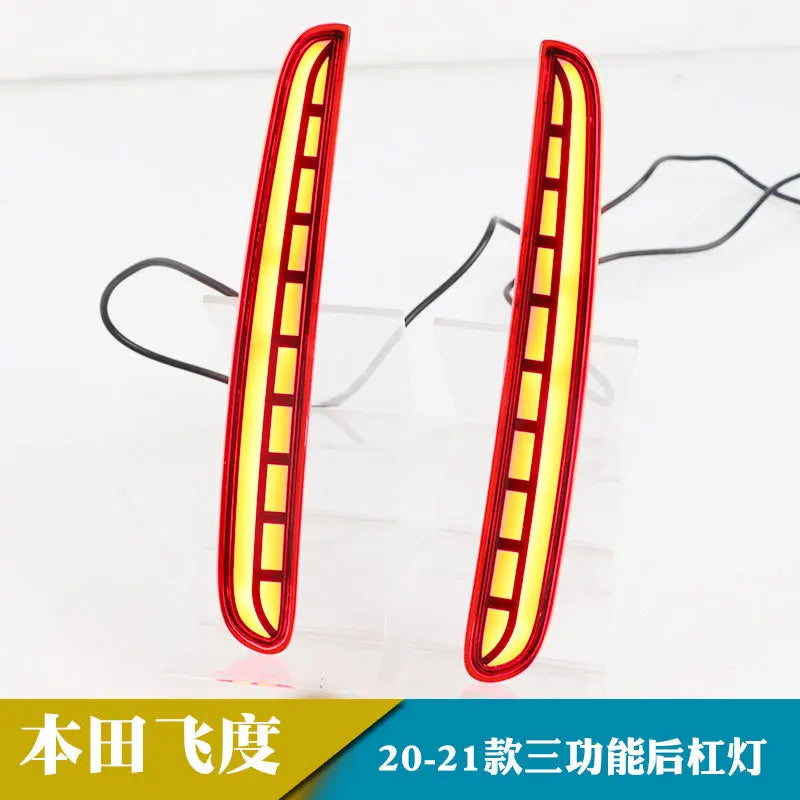For Honda Fit Jazz 2020 2021 Car LED Rear Bumper Light Reflector Rear Fog Lamp Modified Driving Brake Lights Dynamic Turn Signal — view 4