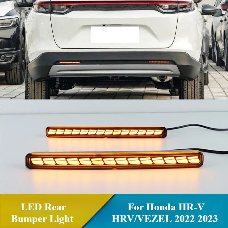 For Honda HR-V HRV/VEZEL 2022 2023 Low-end Car LED Rear Bumper Light Fog Lamp Brake Light DRL Dynamic Turn Signal Reflector — view 1