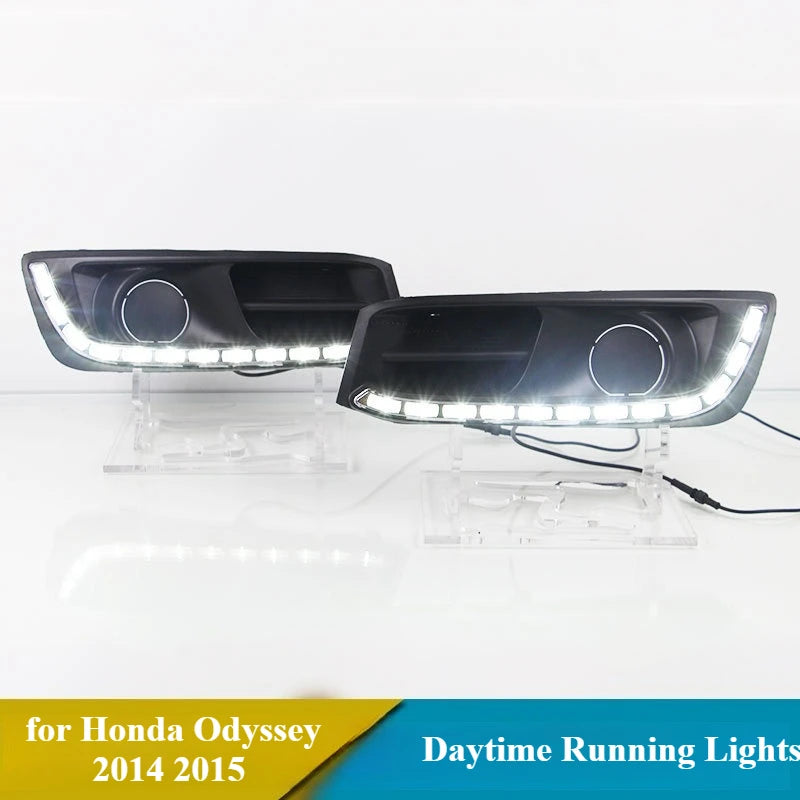 for Honda Odyssey 2014-2017 2Pcs Car Led Daytime Running Lights Yellow Streamer Steering Front Bumper Fog Lamp DRL 12V Daylight — view 4