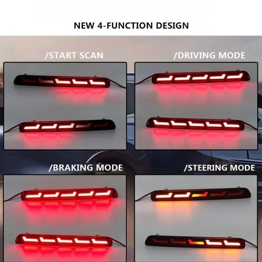 For Honda P7 2023 Car Led Rear Bumper Light Reflector DRL Yellow Dynamic Turn Signal Driving Brake Lights Start Scan Daylights — view 4