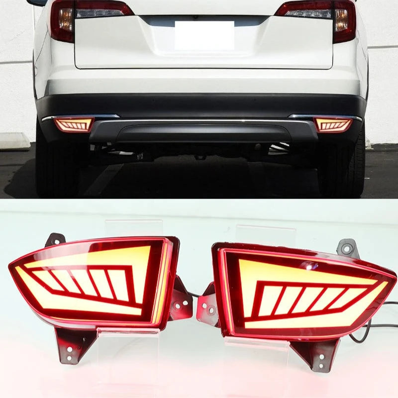 For Honda Pilot 2019 2020 2021 LED Rear Bumper Light Reflector Rear Fog Light Modified Driving Brake Lights Dynamic Turn Signal — view 1