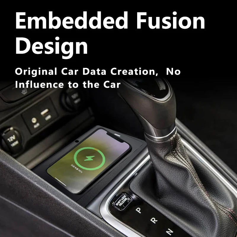 For Hyundai ACCENT/Verna 2017-2022 Center Console Fast Charging Pad Car Intelligent System Wireless Charger Mobile Phone Holder — view 2