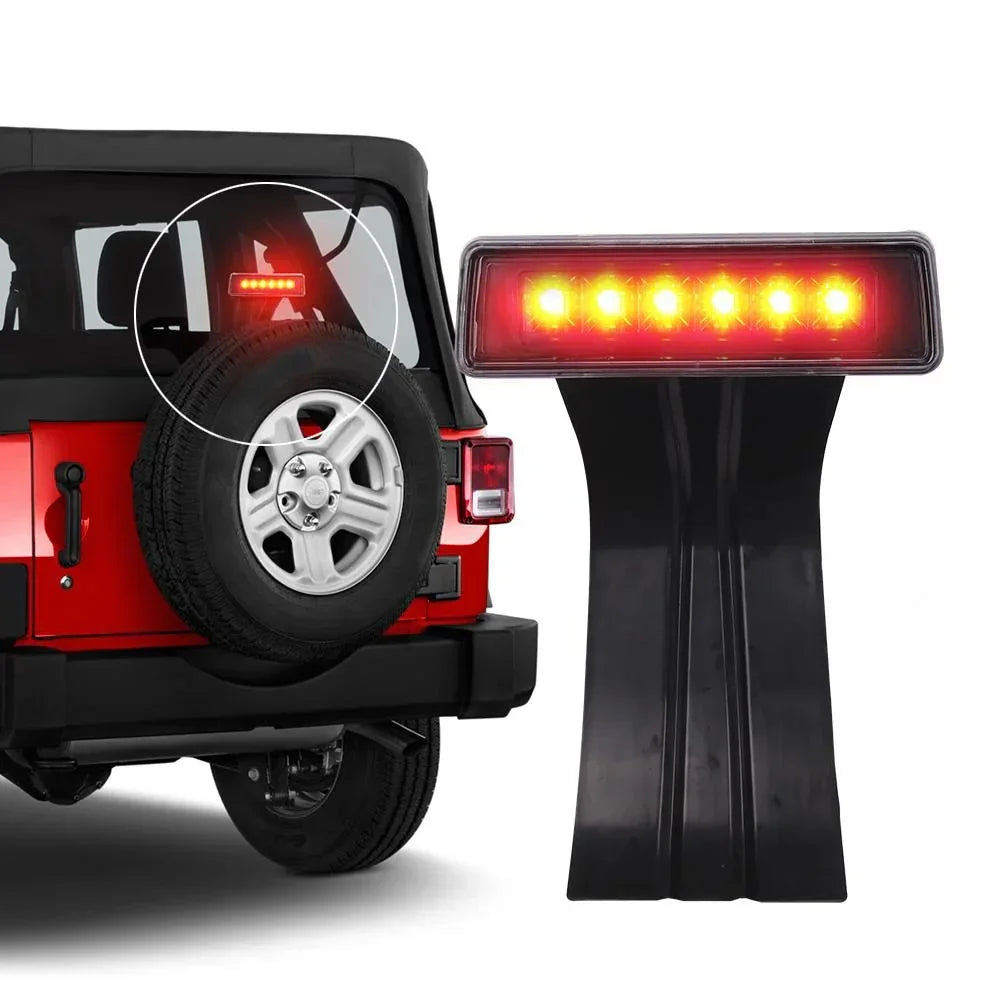 For Jeep Wrangler JK 2007-2018 for Rubicon LED Third Brake Lights, Truck Spare Tire Brake Light High Brightness IP67 Waterproof — view 1