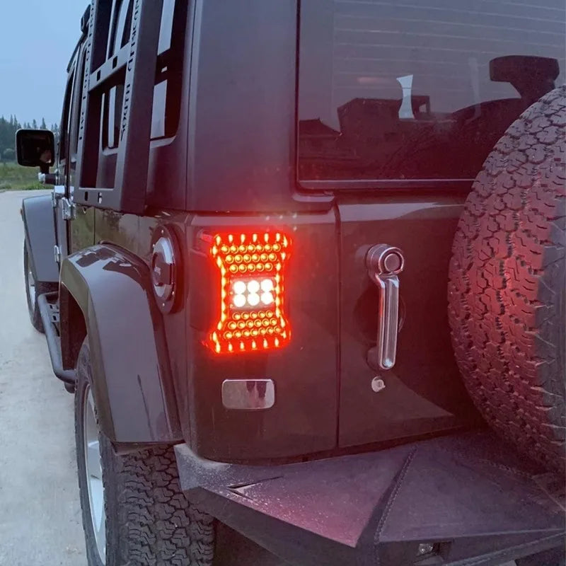 For Jeep Wrangler JK JKU 2007-2017 Car Led Tail Light Rear Lamp with Turn Singal Driving Braking Reverse Light Plug & Play IP67 — view 5
