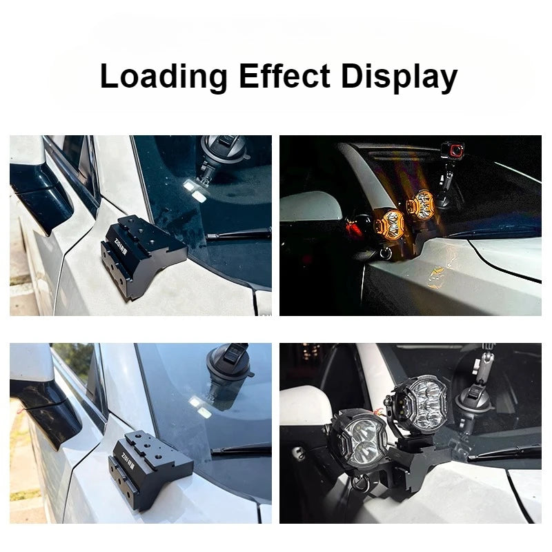 For Jetour Dashing Car A Pillar Spotlight Bracket Front Engine Hood Quick Release Dual Guide Rail Expansion Stand Lamp Holder — view 5
