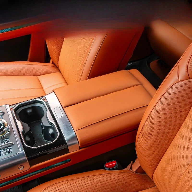 For Jetour G700 2025 2026 Car Center Console Armrest Protective Cover ABS Leather Wrapped Anti-scratch Armest Cover Accessories — view 2