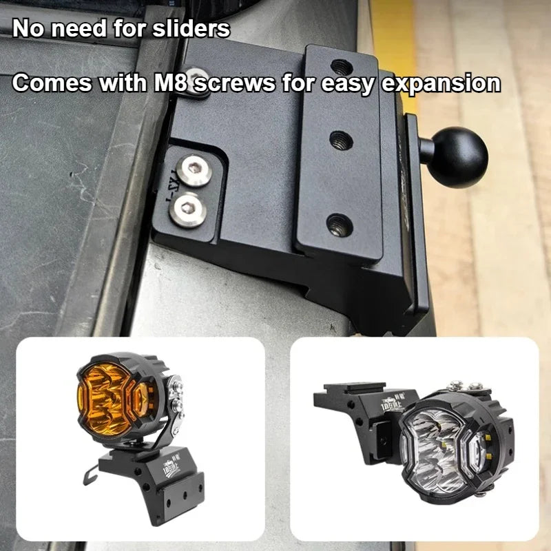 For Jetour T2 Car A Pillar Led Spotlight Bracket Front Engine Hood Quick Release Dual Guide Rail Expansion Stand Lamp Holder — view 1