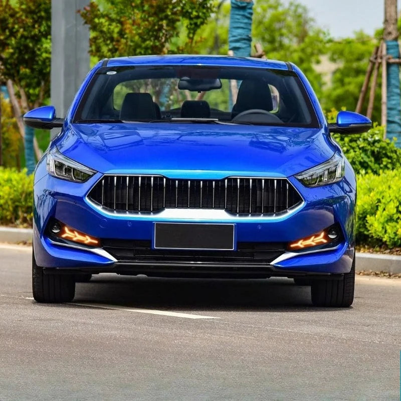 For Kia K3 2019 Car Led Daytime Running Light Streamer Turn Signal Front Fog Light Modified 2Pcs 12V Daylights Night Blue — view 2