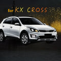 For Kia KX CROSS 2017 2018 2Pcs Car Four-eye Led Daytime Running Light DRL Yellow Turn Singal Front Bumper Daylights Accessories — view 1