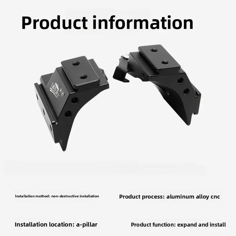 For Land Cruiser Prado 120 LC120 Car A Pillar Spotlight Bracket Front Engine Hood Quick Release Dual Guide Rail Expansion Stand — view 4