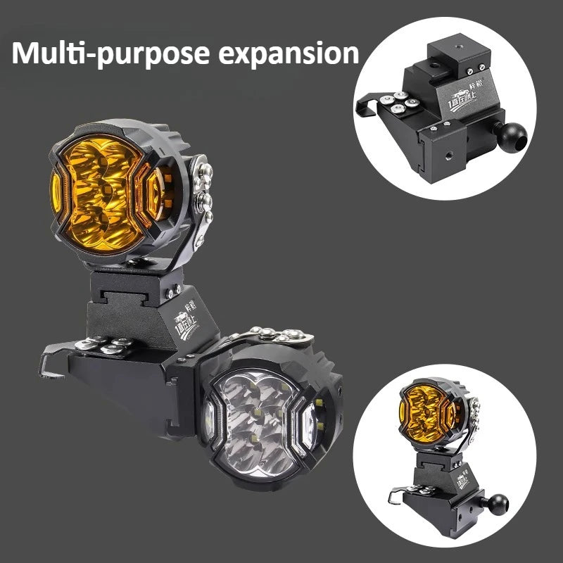 For Land Cruiser Prado 120 LC120 Car A Pillar Spotlight Bracket Front Engine Hood Quick Release Dual Guide Rail Expansion Stand — view 5