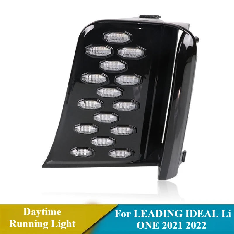 For LEADING IDEAL Li ONE 2021 2022 Led Daytime Running Light Front Fog Lamp DRL Dynamic Turn Signal Night Blue Driving Lights — view 5