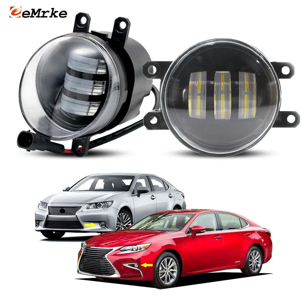 For Lexus ES XV60 VI ES200 ES250 ES300h ES350 2013 2014 '15 '16 2017 Led Fog Lights Assembly 15Wx2 Car PTF White Yellow DRL Lamp — view 1