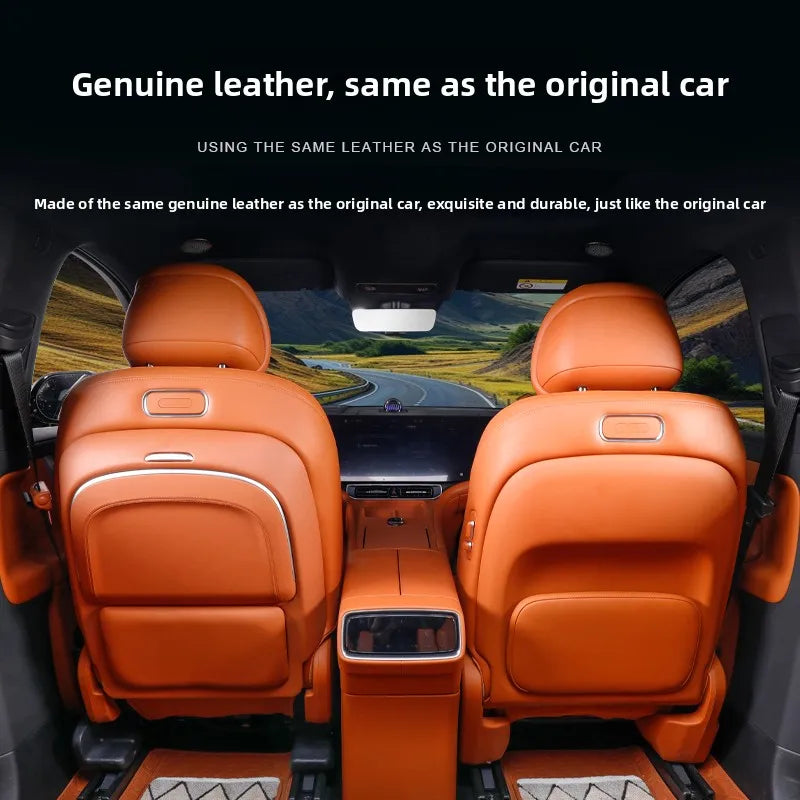 For Li Auto i6 Car Seat Back Folding Small Table Board w/ Ambient Light Wireless Charger Foldable Laptop Table Plate Accessories — view 3