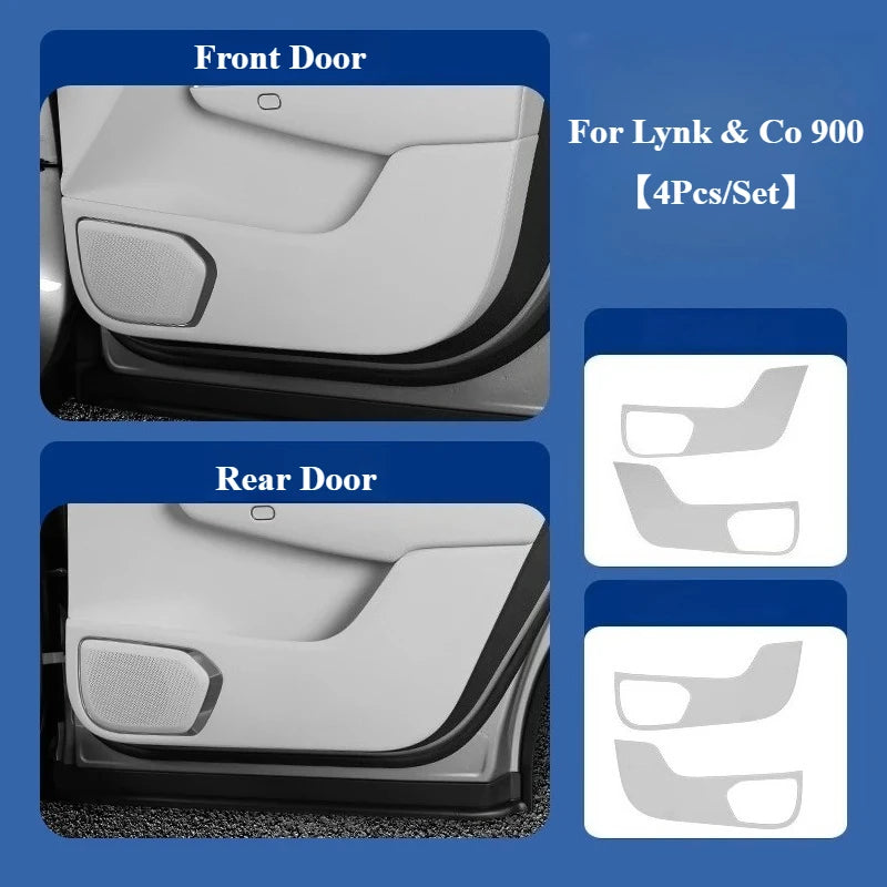 For Lynk & Co 900 2025 2026 4Pcs/Set Car Door Anti Kick Pad Leather Door Edge Protective Mat Anti-scratch Cushion Accessories — view 1