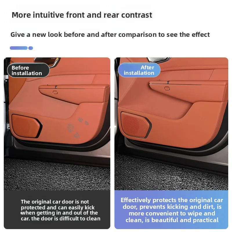 For Lynk & Co 900 2025 2026 4Pcs/Set Car Door Anti Kick Pad Leather Door Edge Protective Mat Anti-scratch Cushion Accessories — view 5