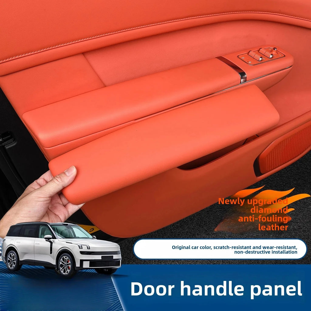 For Lynk & Co 900 2025 2026 Car Door Armrest Cover Protection Pad Anti Fouling Leather Pad Four Door Handle Panel Protector — view 2