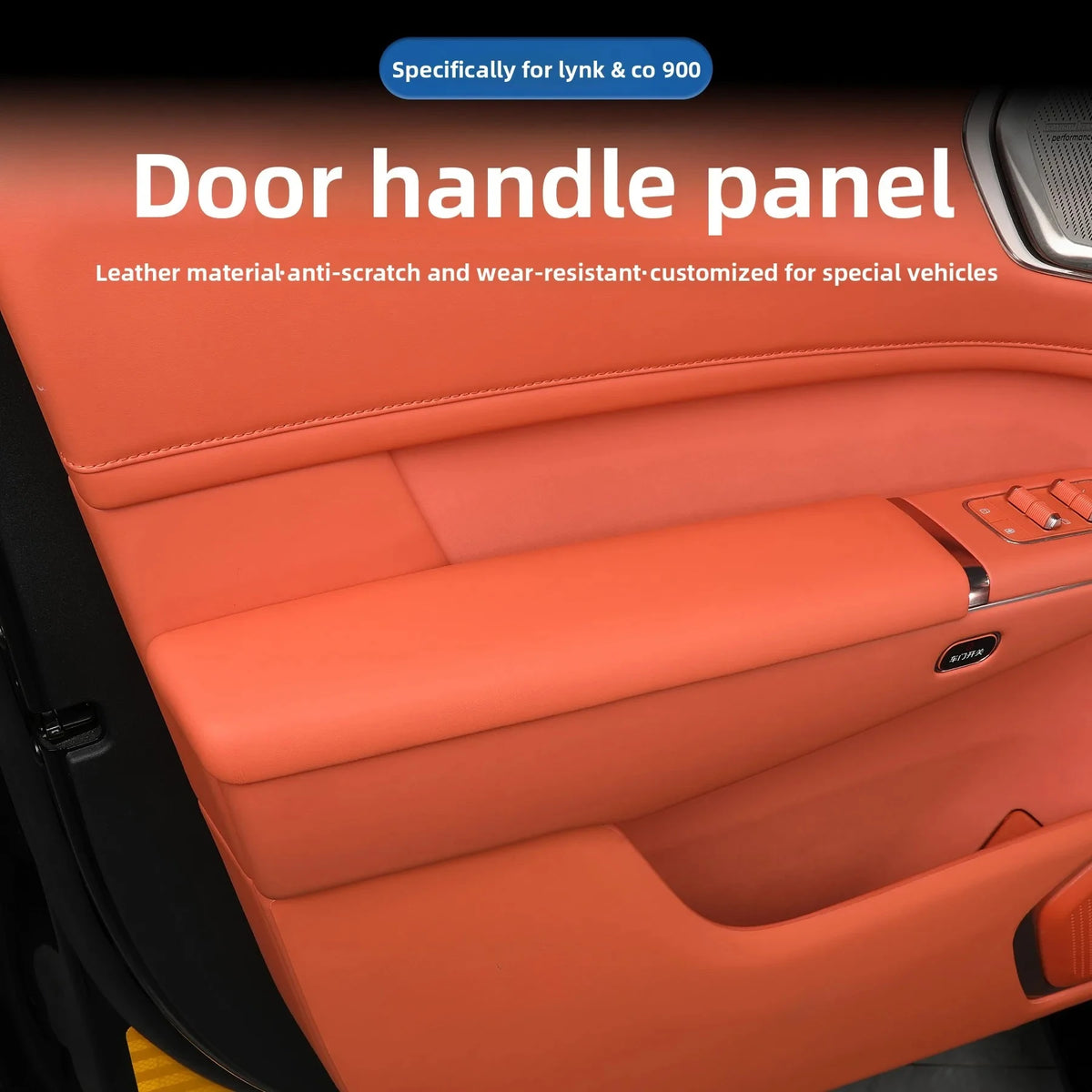 For Lynk & Co 900 2025 2026 Car Door Armrest Cover Protection Pad Anti Fouling Leather Pad Four Door Handle Panel Protector — view 6