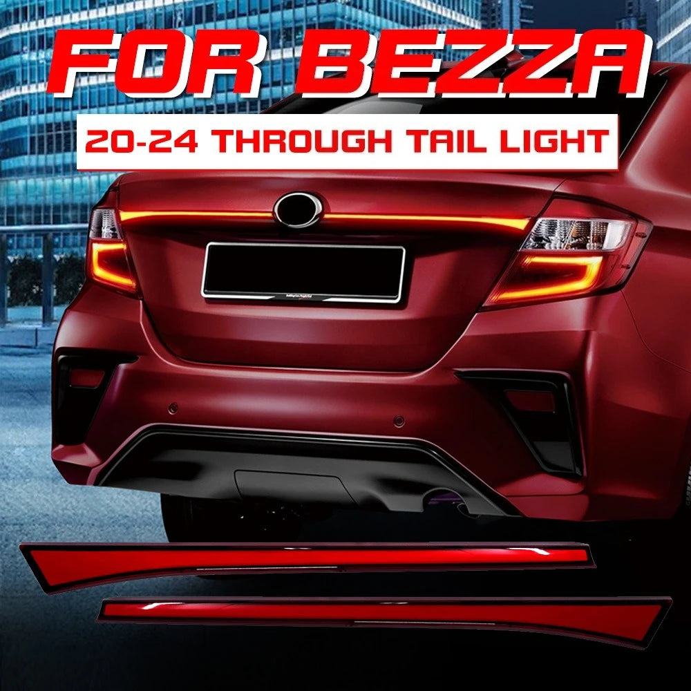 For Malaysia PERODUA BEZZA 2020-2024 2Pcs Led Through Running Tail Lights Start Scan Driving Brake Lights Dynamic Turn Signal — view 1