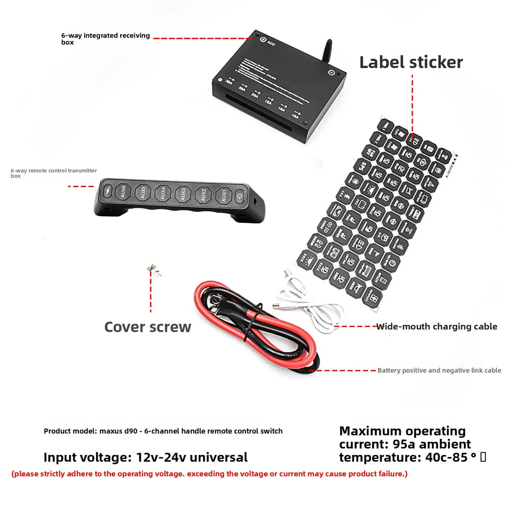 For Maxus D90 2017-2026 Car A-Pillar Six-Way Handle Switch Wireless Remote Control Integrated Control Switch Panel Accessories — view 5