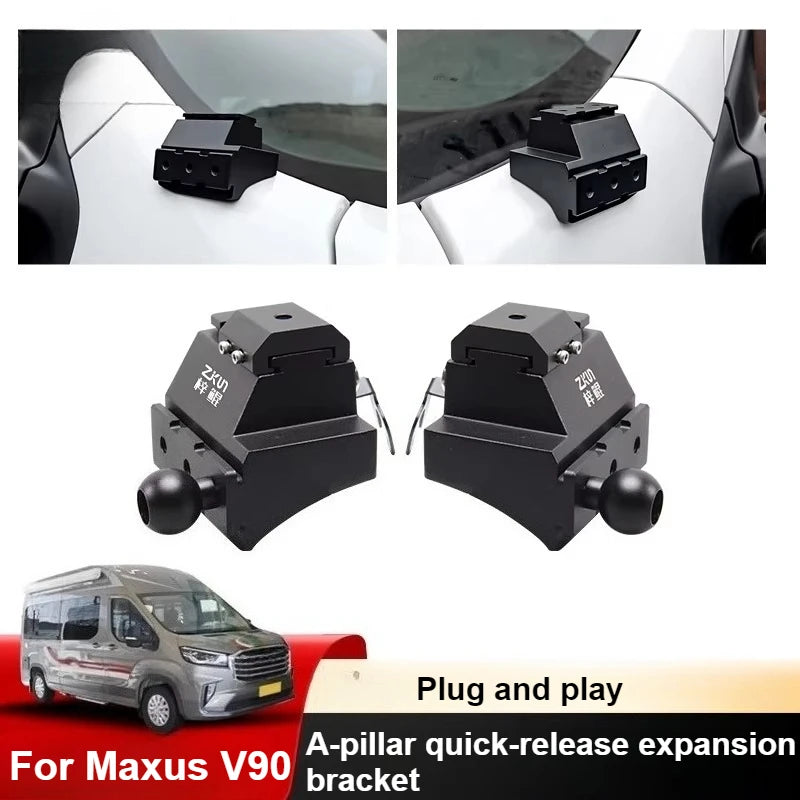 For Maxus V90 Car A-Pillar Dual-Light Quick-Release Bracket LED Spotlight Lamp Holder Searchlight Expansion Stand Accessories — view 1