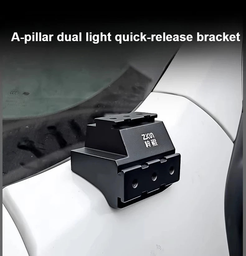 For Maxus V90 Car A-Pillar Dual-Light Quick-Release Bracket LED Spotlight Lamp Holder Searchlight Expansion Stand Accessories — view 2
