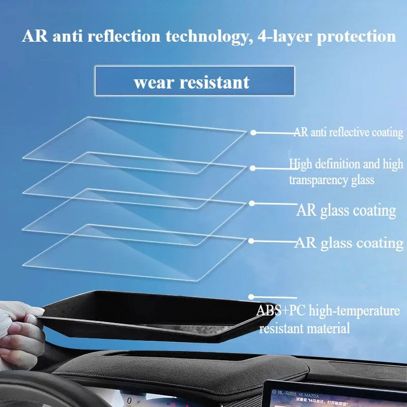 For Mazda 6e EZ6 Car HUD Display Protective Cover Dashboard Dust Shield Anti-Dust Cover Protector Car Interior Accessories — view 3