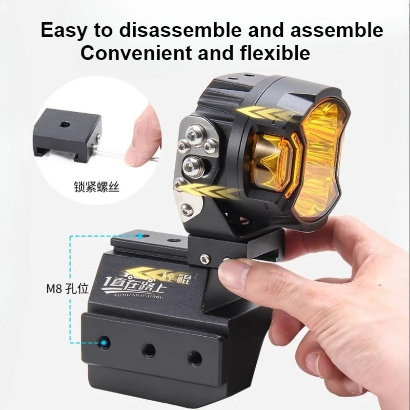 For Mazda CX-5 2017-2025 Car A-Pillar LED Spotlight Expansion Bracket Dual Light Quick-Release Stand Lamp Base Accessories — view 5