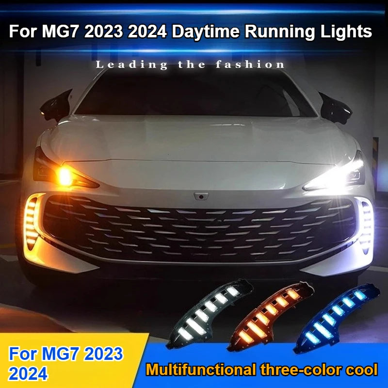 For MG7 2023 2024 Daytime Running Lights Modification Daytime Driving Lights Flowing Driving Decorative Lights — view 3
