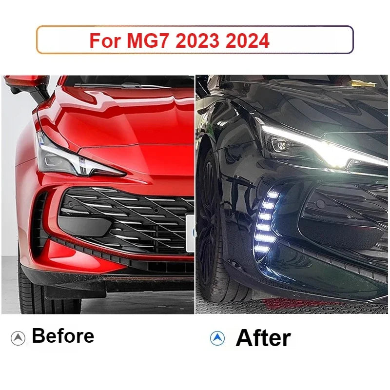 For MG7 2023 2024 Daytime Running Lights Modification Daytime Driving Lights Flowing Driving Decorative Lights — view 4
