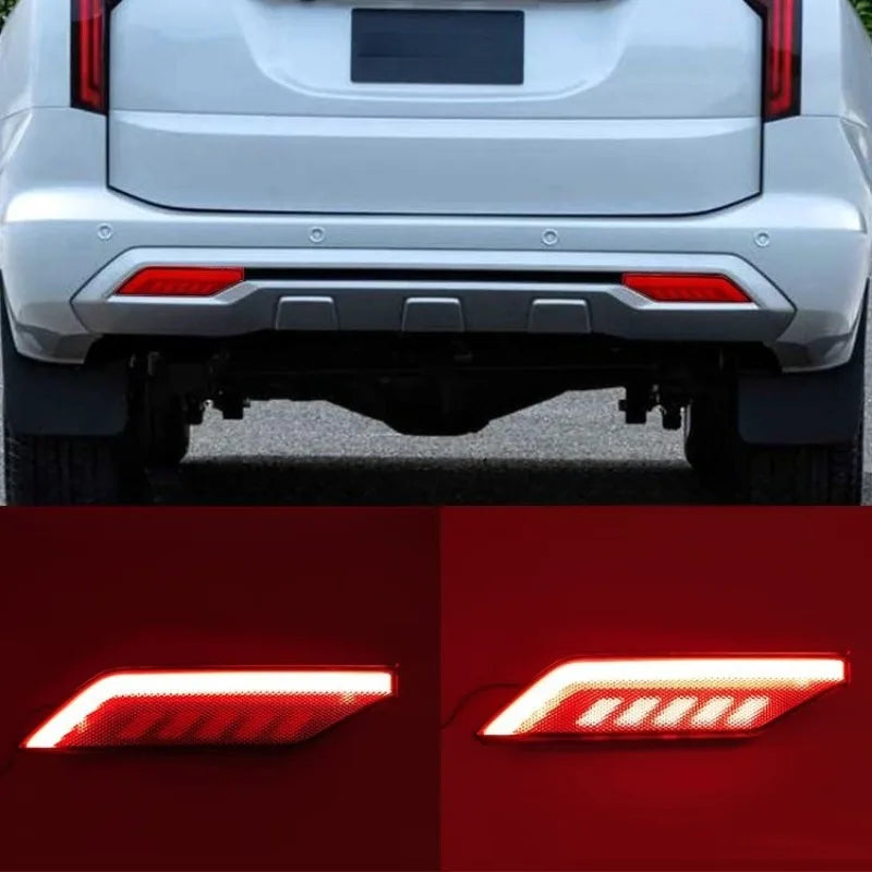 For Mitsubishi Pajero Montero Sport Car Led Rear Bumper Light Reflector Off-road DRL Dynamic Turn Signal Driving Braking Lamp — view 3
